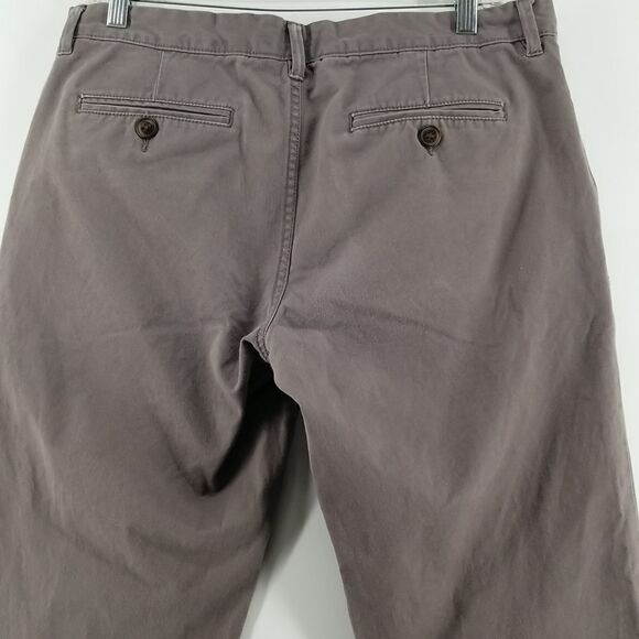 Next Pants Womens Grey 32 Button Closure Straight Leg Mid Rise 100% Cotton - Picture 6 of 13
